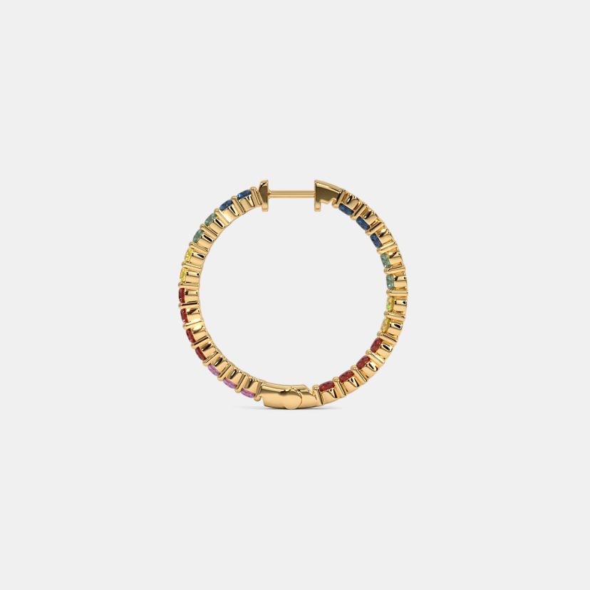 The Elate Multi Sapphire Hoop Earrings - image 5