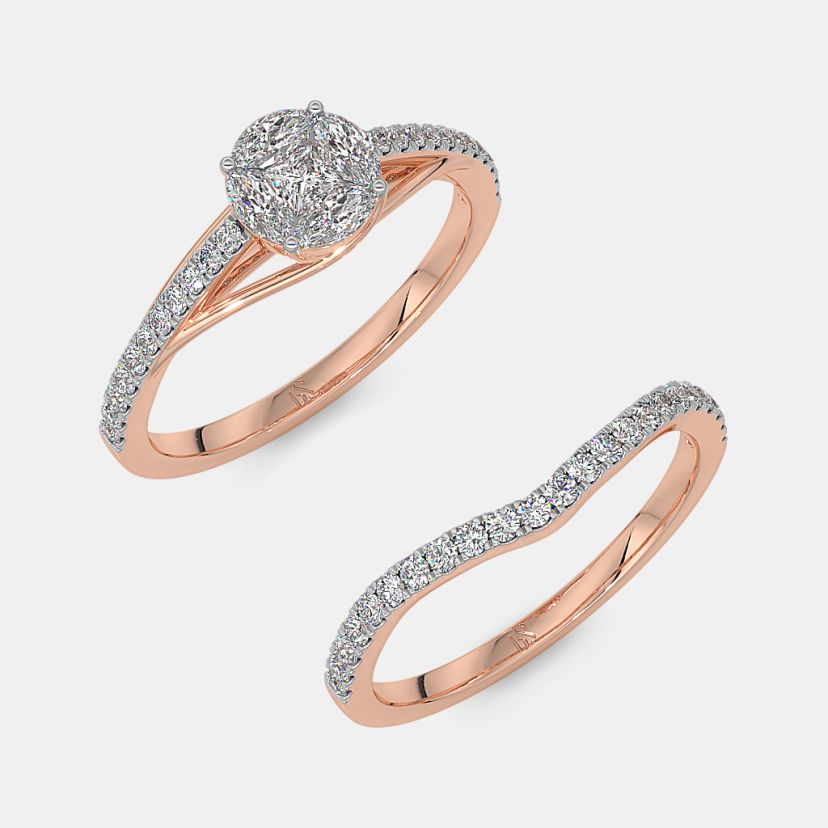 The Crossoval Bridal Ring Set - image 7