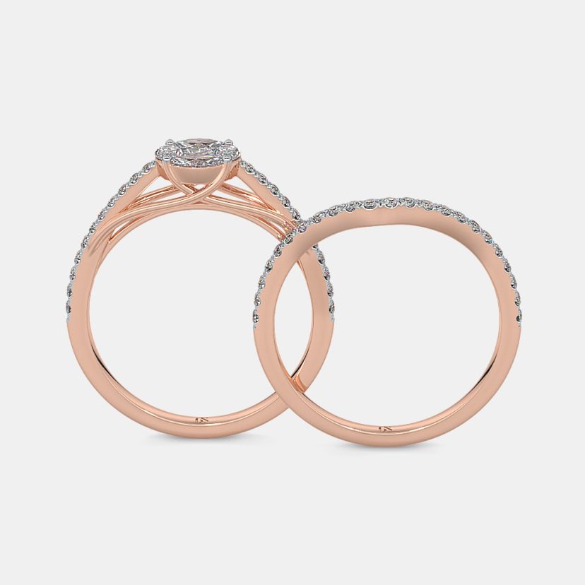 The Crossoval Bridal Ring Set - image 9