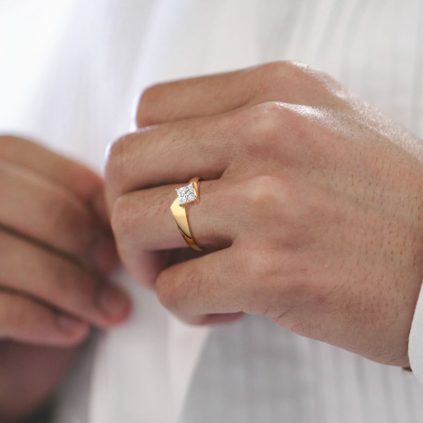 The Ines Solitaire Ring For Him - image 3
