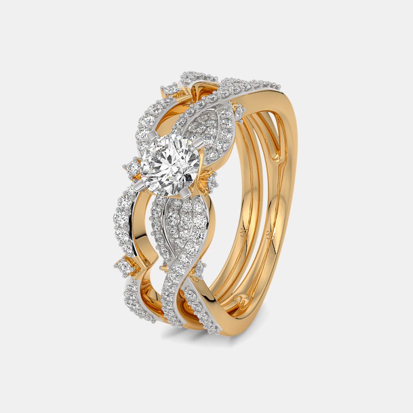 The Evlen Solitaire Bridal Ring Set - image 1