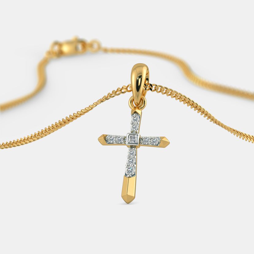 Buy Gold Cross Pendants Designs Online India's