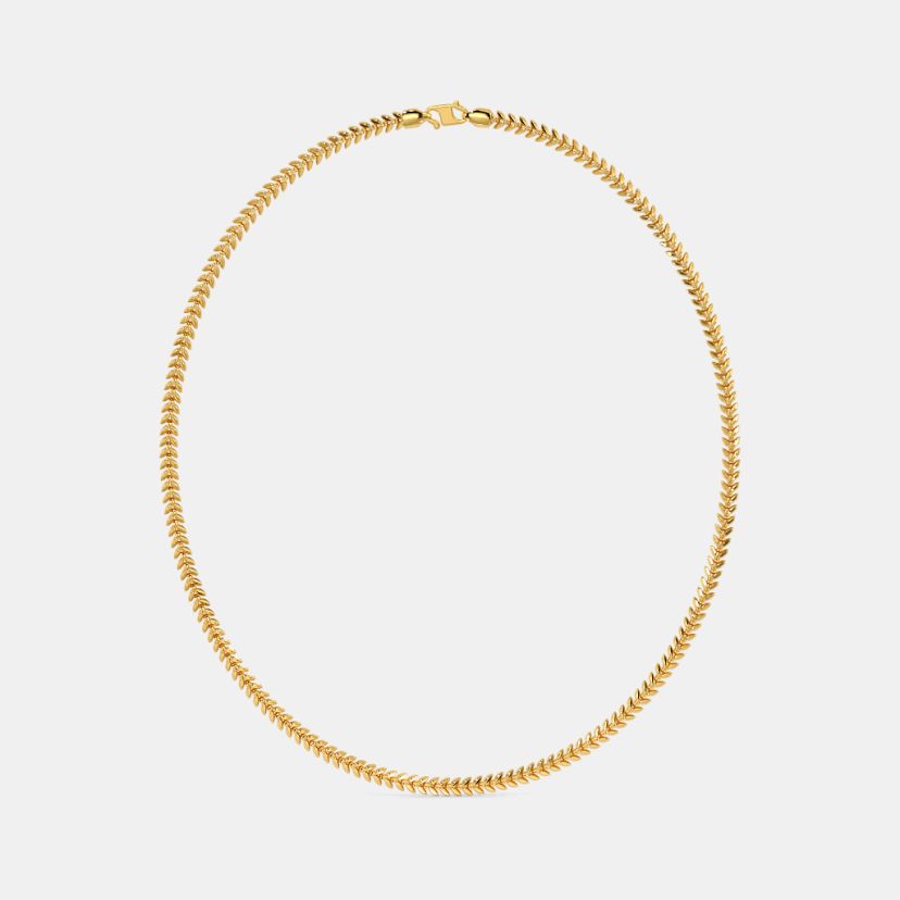 The Shravya Gold Chain - Angle View 2