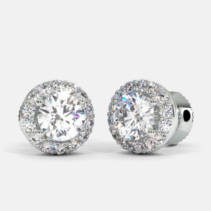 Diamond earrings solitaire designs on sale