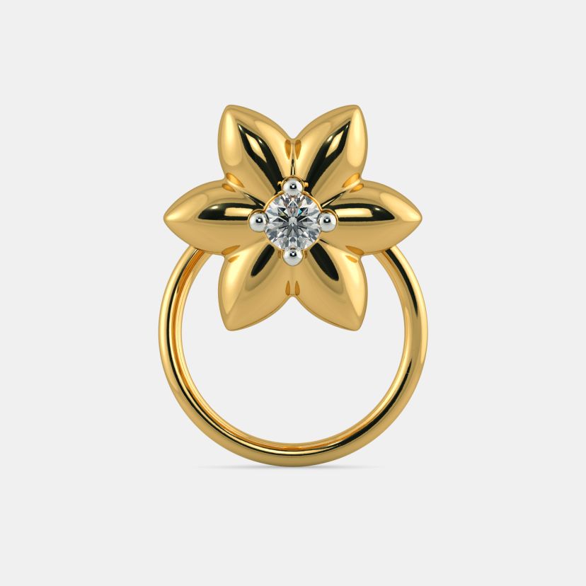 The Collective Flora Nose Pin - Side View 2