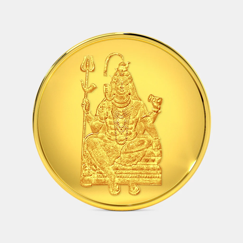 10 gram 24 KT Lord Shiva Gold Coin