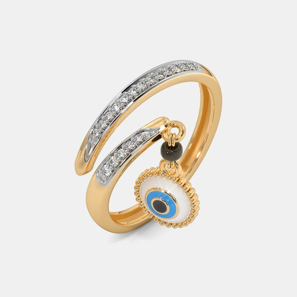 The Estere Evil Eye Mangalsutra Ring | BlueStone.com