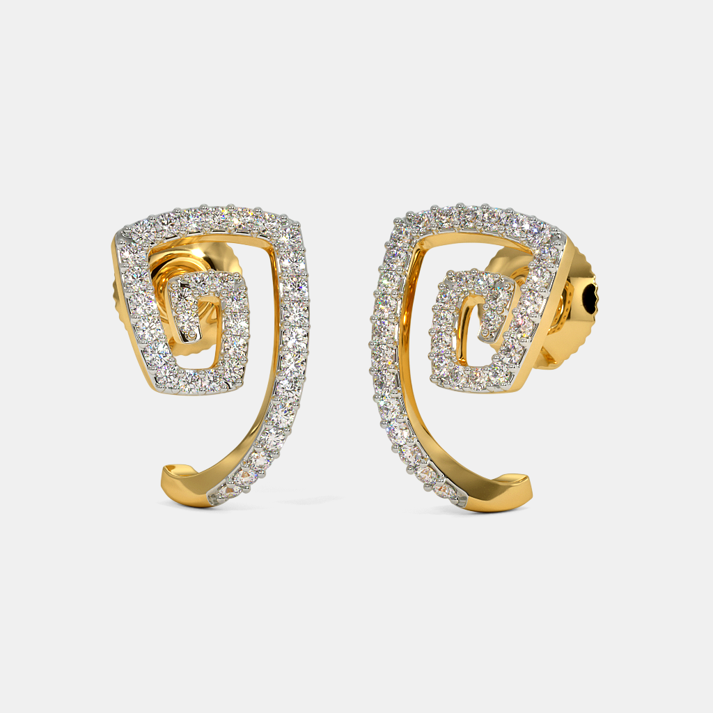 The Effervescent J Hoop Earrings | BlueStone.com