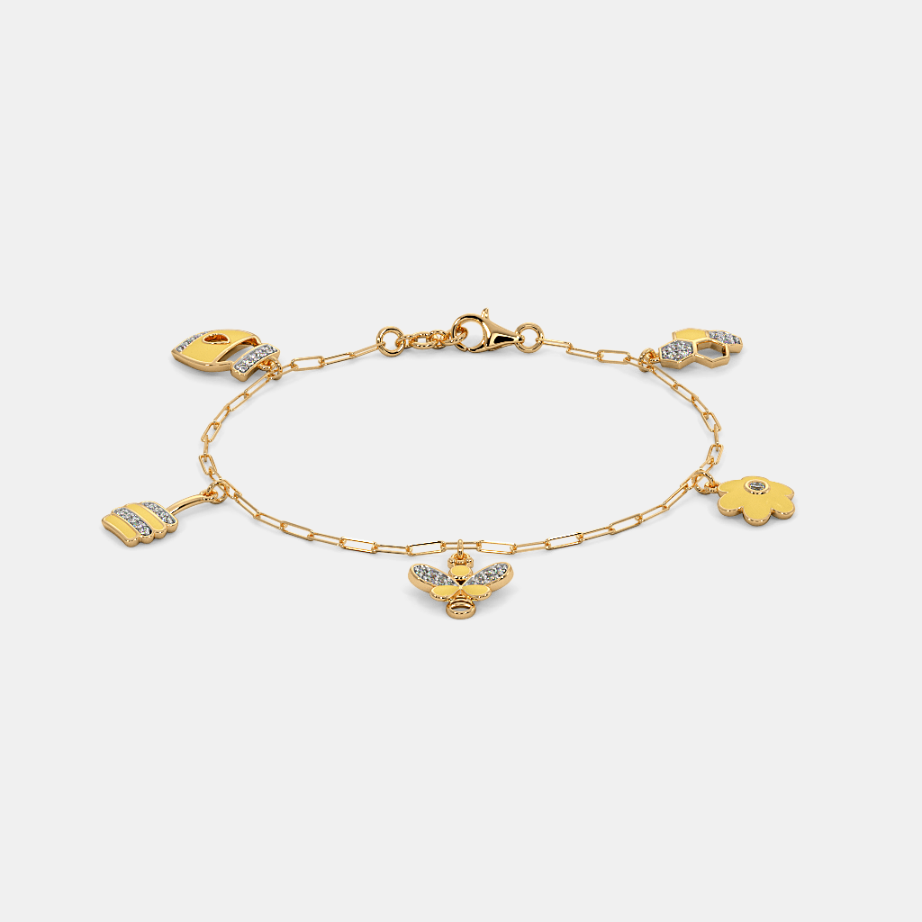 The Velvet Bloom Charm Bracelet