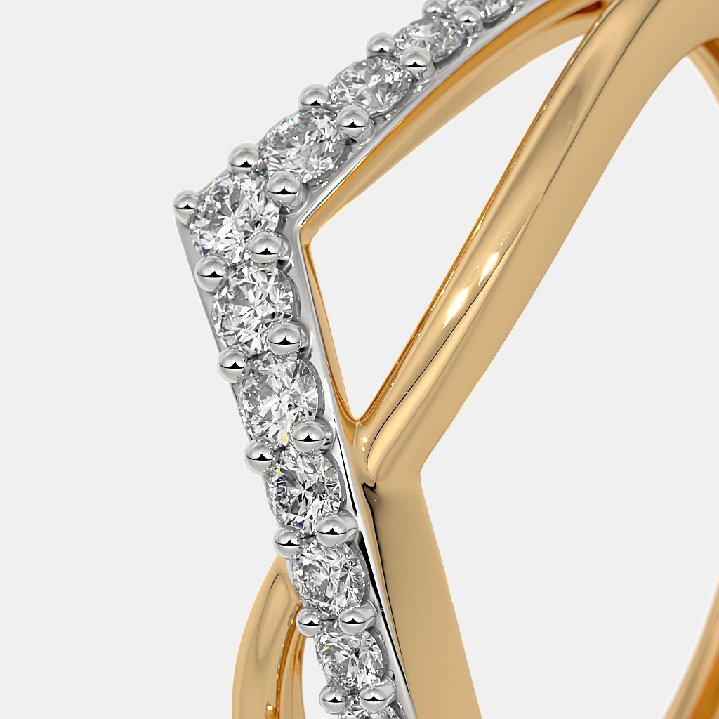 The Rashida Chevron Ring | BlueStone.com