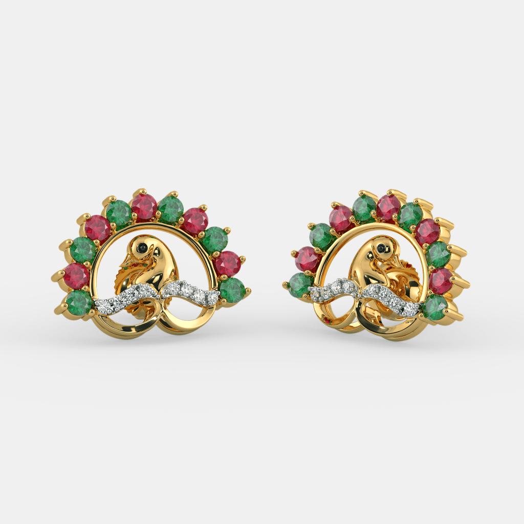 The Frolic Feather Stud Earrings