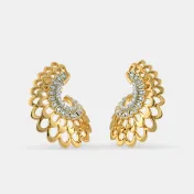 The Kalapi Feather Orange Peel Earrings - thumb 1
