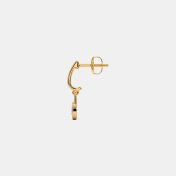 The Aarna Lock J Hoop Earrings - thumb 5