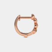The Viola Multi Pierced Huggie Earrings - thumb 7