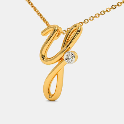 The Cursive Y Necklace | BlueStone.com